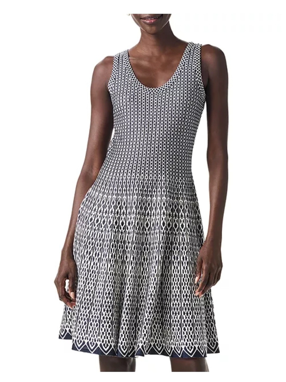 NIC+ZOE Heritahe Twirl Knit Midi Dress